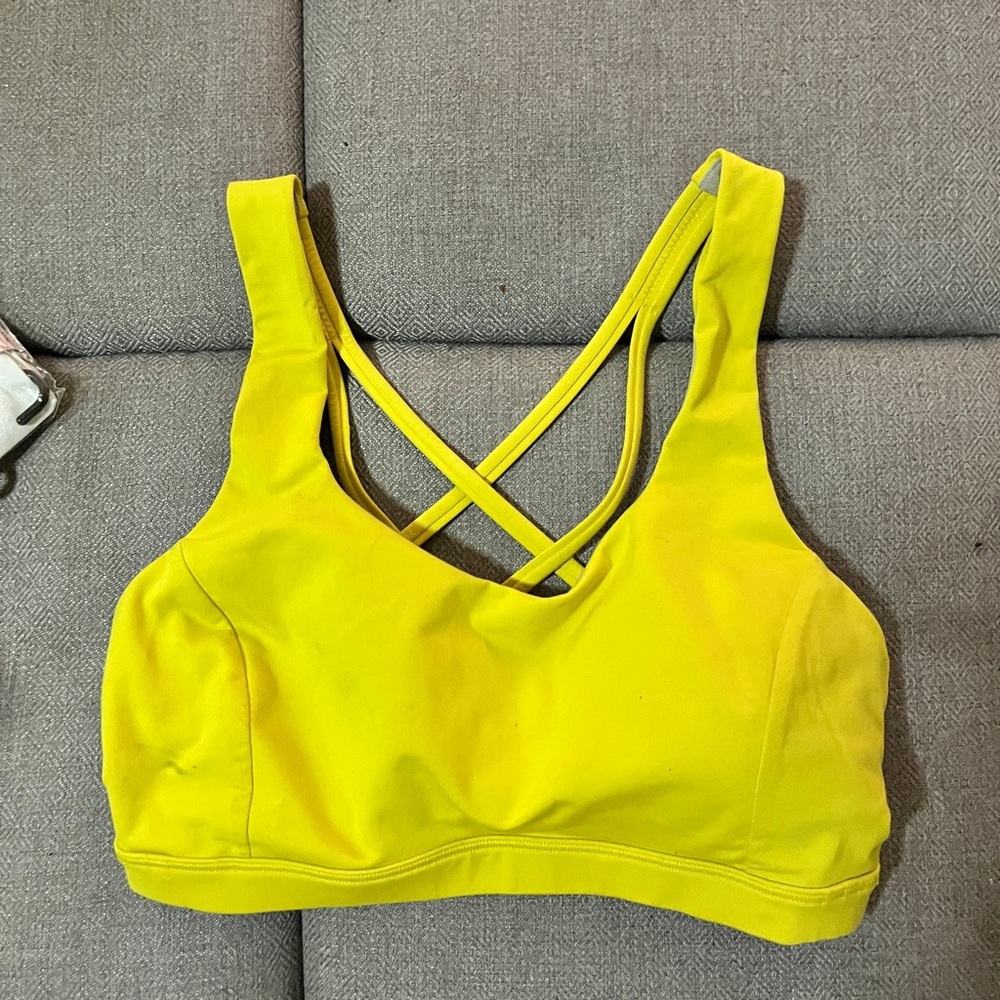 Yellow Women's Sports Bra